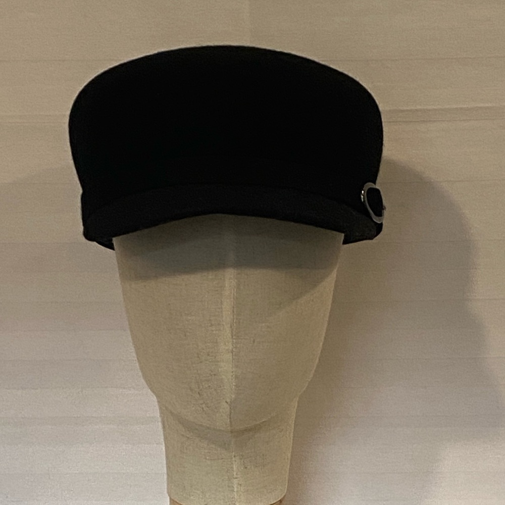 Women's 100% wool black hat newsboy paperboy chic timeless equestrian pageboy